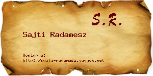 Sajti Radamesz névjegykártya